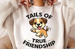 Tails of True Friendship Funny Dog Lover Shirt Design Product Image 2