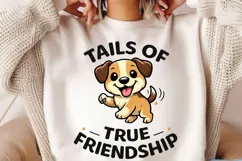Tails of True Friendship Funny Dog Lover Shirt Design Product Image 2