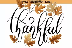 Thankful PNG Digital Download Sublimation Designs Product Image 2
