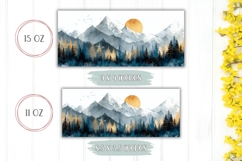 Mountains Mug Wrap Design, Forest Mug Sublimation Design Product Image 2