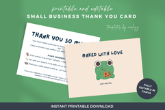 Editable Thank You Card Template for Cookie Shop Canva Product Image 2