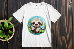 Cute Sloth Clipart Sublimation PNG Product Image 3