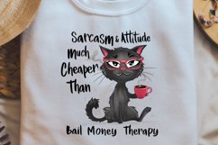 Funny Cat Quotes Sublimation Design, Funny Cat Quotes , PNG Product Image 1