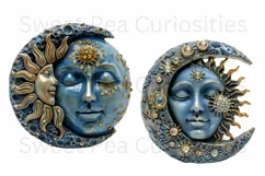 Moon, Sun, Stars, Fantasy, Ephemera, PNG, Clipart Product Image 2