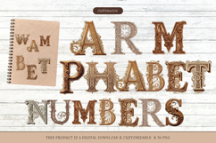 Warm Vintage Alphabet Letters &amp; Numbers ,Antique Aged Pack Product Image 2