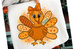 Girl Turkey Coquette Thanksgiving Png, Thanksgiving PNG Product Image 2