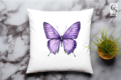 Purple Butterfly Watercolor Clipart Sublimation PNG Product Image 2