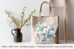Blue floral watercolor Romantic Watercolor floral design Product Image 2