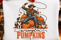 The Pumpkin Posse Western Fall PNG, Cowboy Pumpkin Rodeo Aut Product Image 2