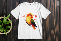 Tropical Love Parrot Clipart Sublimation PNG Product Image 2