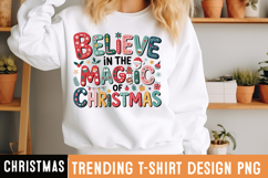Believe in the Magic of Christmas Sublimation,Christmas png Product Image 1