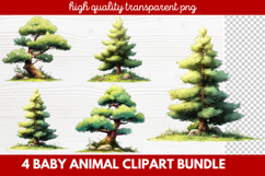Baby Animal Clipart | Cute Nursery Wildlife PNG Illustration Product Image 1