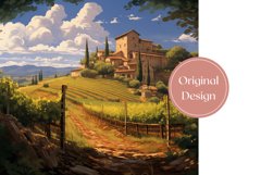 Vineyard Tumbler Wrap Design, Vintage Summer Tumbler Design Product Image 2