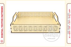 Tray V1 laser cut vector file Glowforge user ready SVG Product Image 2