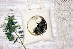 Cartoon Cats Illustration, Yin Yang Cats PNG, Animals PNG Product Image 2