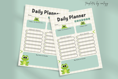 Cute Kids Daily Planner Template Editable Canva Printable Product Image 2