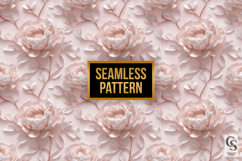 Soft Pink Peony Flowers Digital Paper Product Image 2