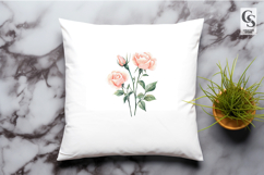 Pink Floral Bouquet Vintage Clipart Sublimation PNG Product Image 2