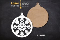 Christmas Ornament SVG laser cut file for Glowforge Product Image 3