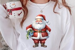 Watercolor Santa Claus Sublimation Clipart, Santa PNG Product Image 2