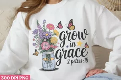 Grow in grace 2 Peter 3_18. PNG, Christian Sublimation PNG Product Image 2