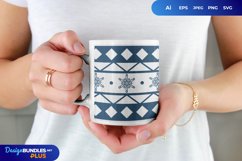 Snowflakes Christmas Pattern Sublimation for Mug Product Image 1