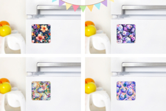 Floral Easter Magnet Template, Spring Flowers Magnet Designs Product Image 2