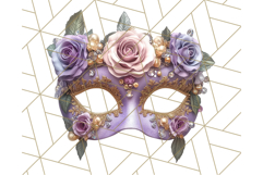 Vintage Garden Masquerade Floral Eye Mask PNG Clipart Product Image 2