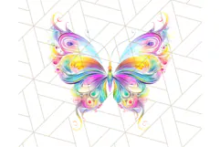 Colorful Butterfly Clipart PNG Clipart, Rainbow Butterfly Product Image 2