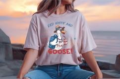 Red White and Goose PNG, Goose PNG Sublimation Design Product Image 2