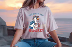 Red White and Goose PNG, Goose PNG Sublimation Design Product Image 2