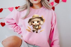 Vintage Valentines Farm Animals Clipart, Valentines Couple Product Image 1