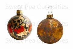 Christmas, Vintage Ornaments, Ephemera, PNG, Clipart Product Image 2