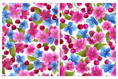 Cherries, flowers, Papers, Junk Journal Product Image 2