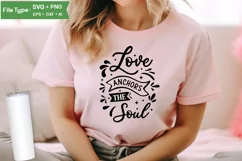 Love Anchors the Soul SVG Cut File | Bible Verses SVG Product Image 2