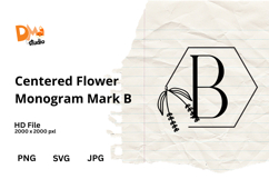Centered Flower Monogram Mark Product Image 1