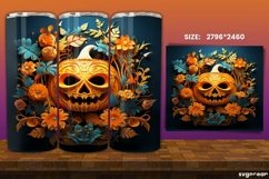 Spooky Pumpkins Halloween Tumbler Wrap | 20 Oz | Sublimation Product Image 3