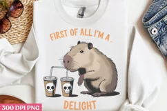 First Of All I'm A Delight PNG, Funny Sarcastic Sublimation Product Image 3