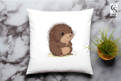 Cute Baby Hedgehog Clipart Sublimation PNG Product Image 2