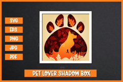 Shepherd Dog shadow box, Pet Shadow Box SVG, 3D Paper Cut Product Image 1