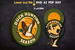 Duck Hunting SVG laser cut files for Glowforge Product Image 2