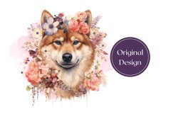 Shiba Inu Tumbler Sublimation Design, Dog Tumbler Wrap PNG Product Image 2
