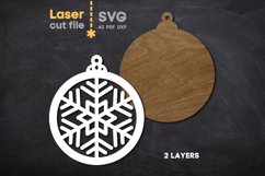 Christmas Ornament SVG laser cut file for Glowforge Product Image 3