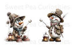 Christmas, Snowman, Ephemera, PNG, Clipart, Junk Journal Product Image 2