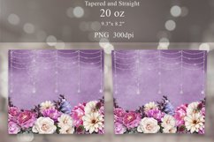 Flowers and Diamond Tumbler Sublimation | Seamless Wrap Product Image 2