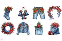 Blue Jeans Christmas Clipart Product Image 2