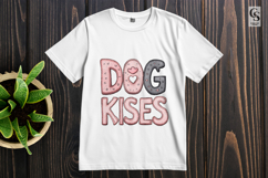 Dog Kisses Typography Text Cute Dog Quote Clipart Product Image 2
