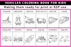 Vehicles Coloring Book for Kids Product Image 2