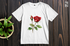 Red Rose Flower Clipart Sublimation PNG Product Image 3