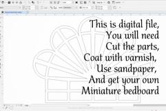 Miniature headboard peacock digital file laser cut vector Product Image 2